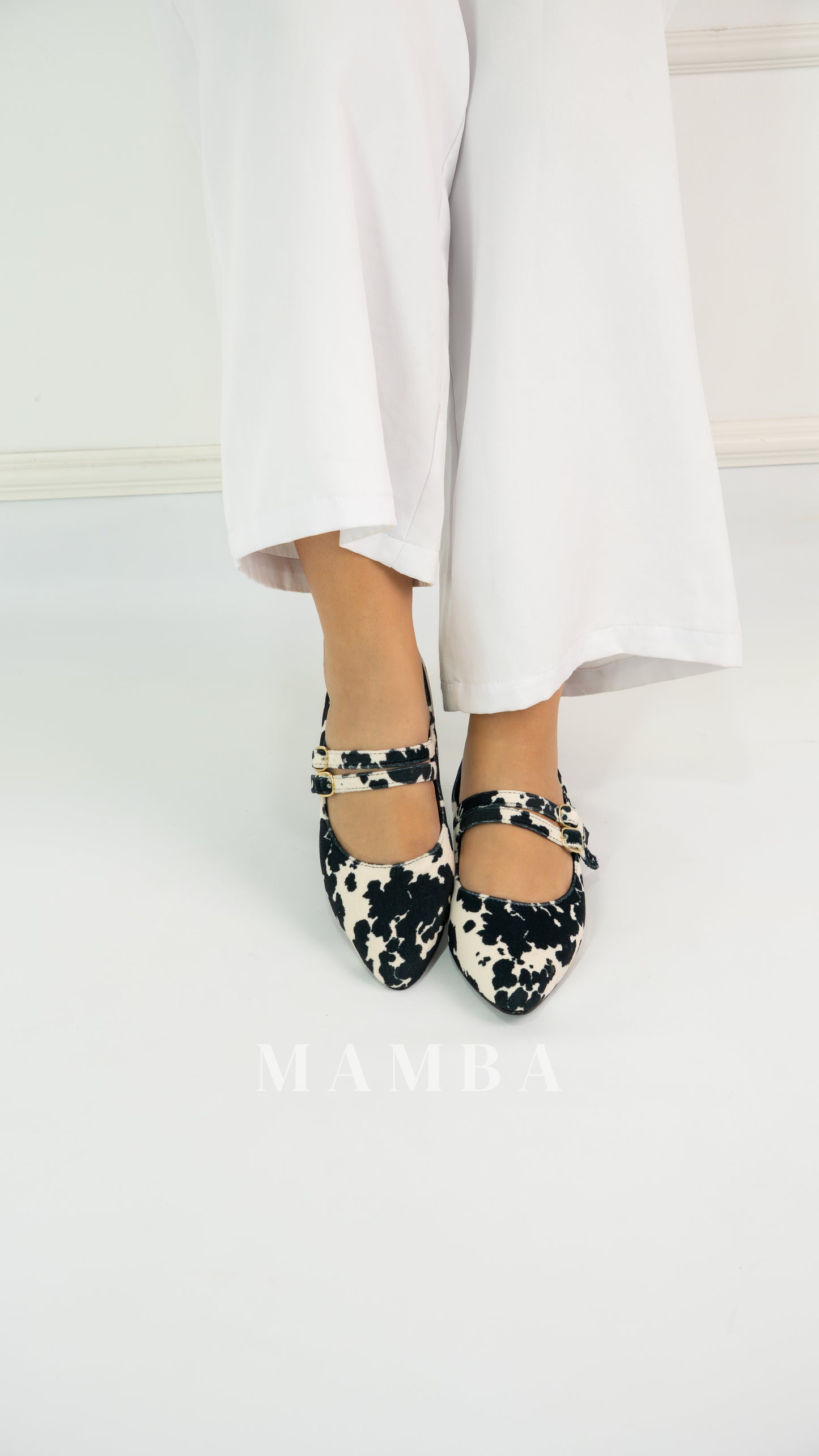 Flats Pénelope Cow Negro