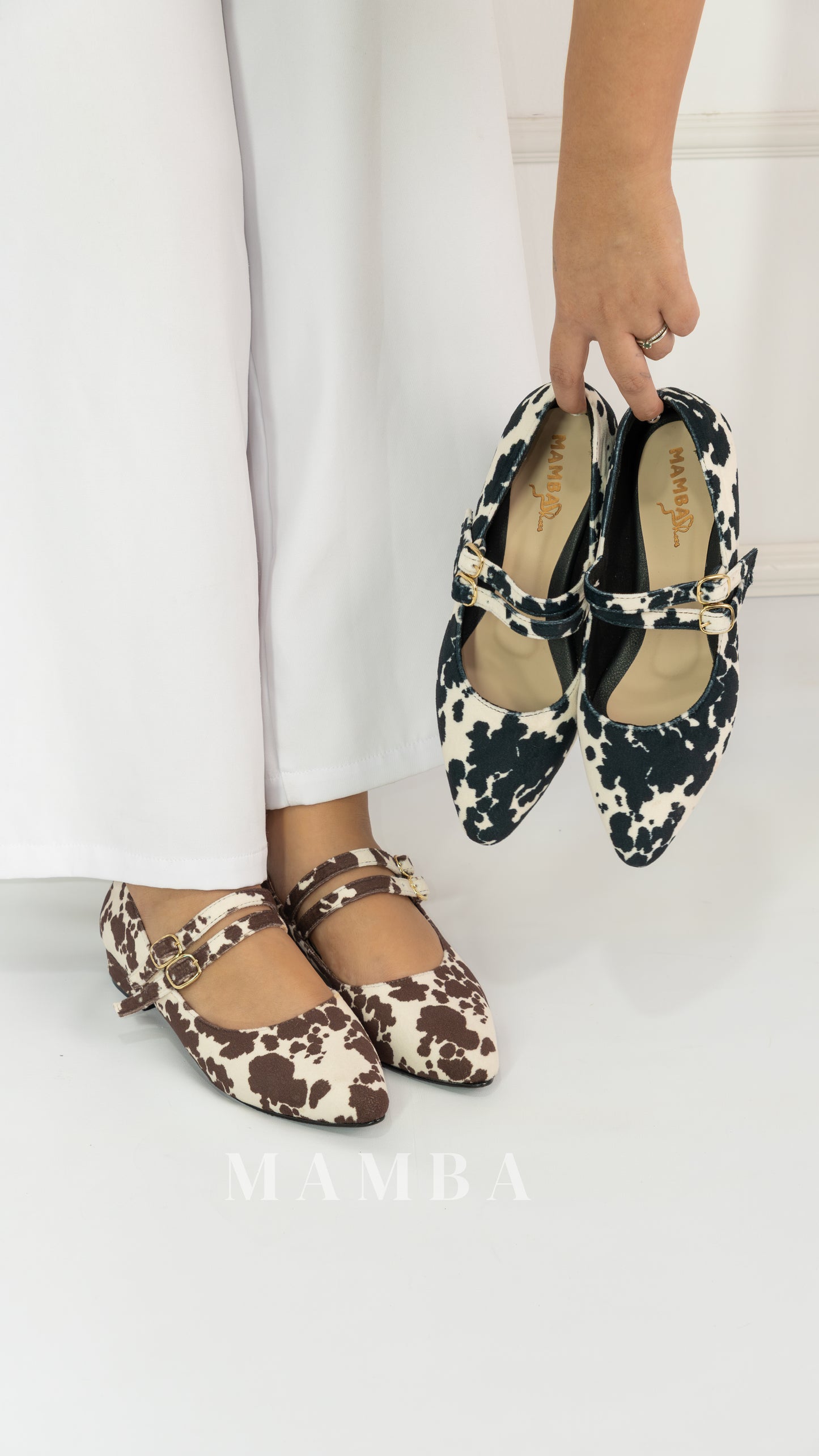Flats Pénelope Cow Negro