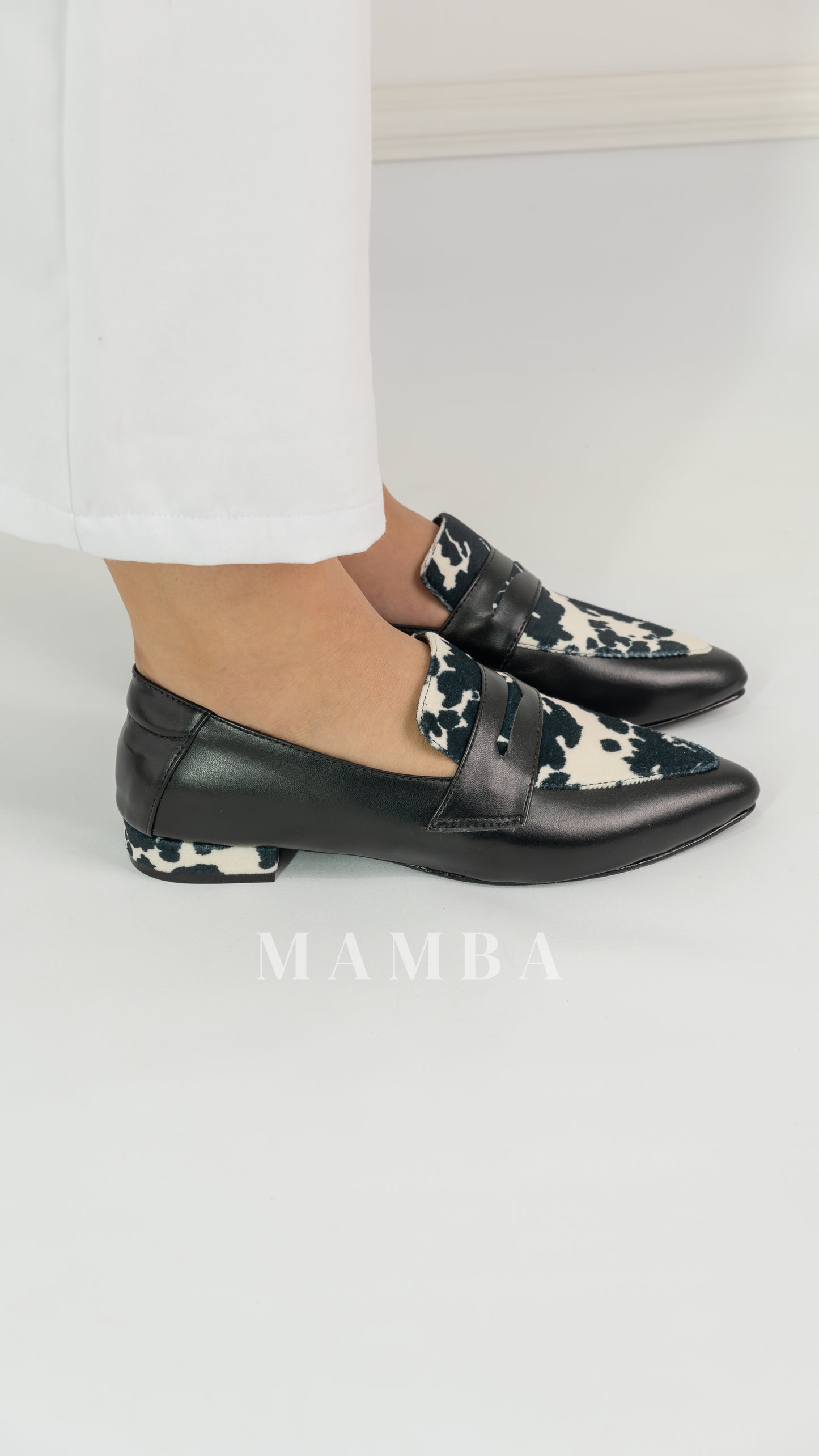 Mocasín Antonella cow Negro