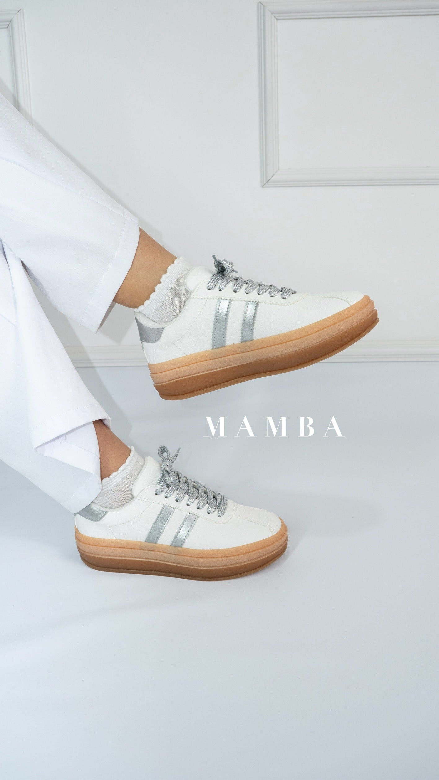 Gazelle Blanco x Plata