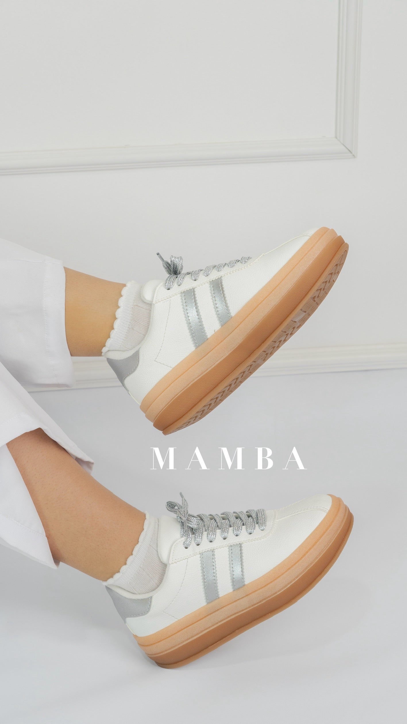 Gazelle Blanco x Plata