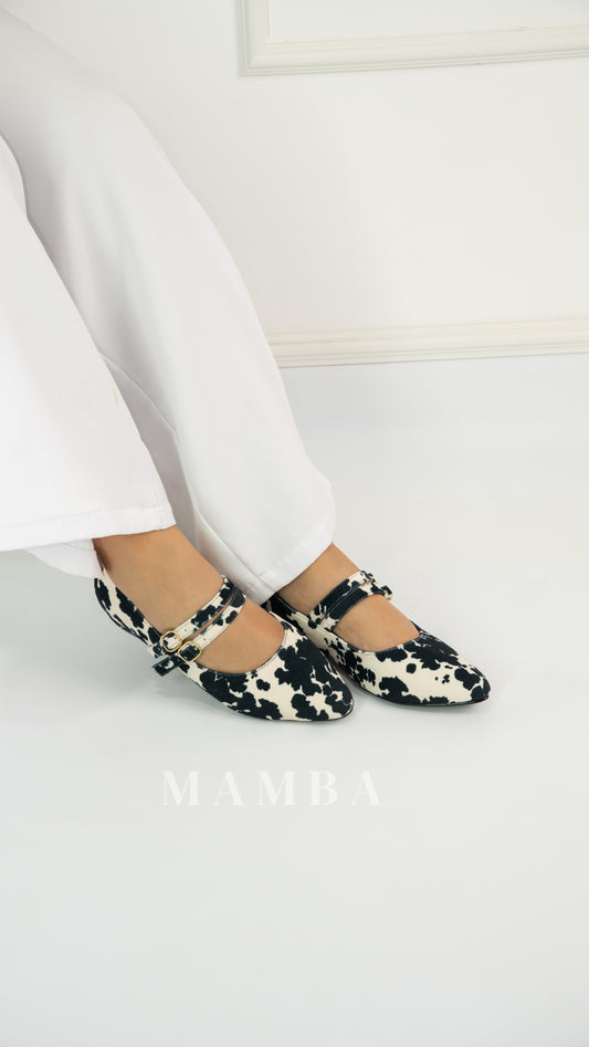Flats Pénelope Cow Negro
